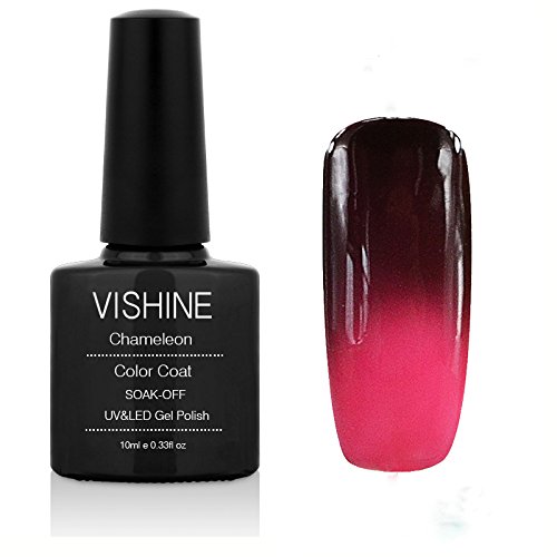 Vishine Thermal Temperature Color Changing Soak Off UV LED Gel Nail Polish Brown to Heather Rose 5704 by Vishine