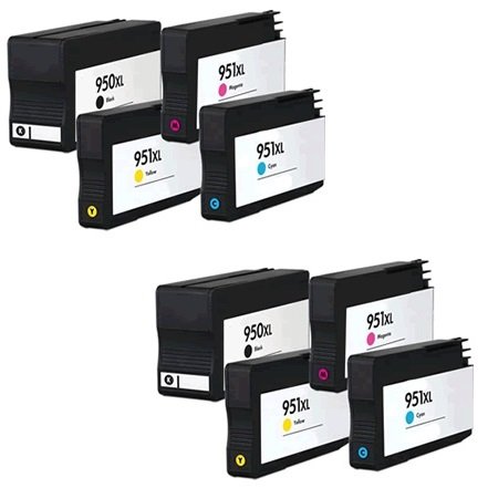 Prestige Cartridge HP 950XL / HP 951XL 8-er Pack Druckerpatronen für HP Officejet Pro 8100, 8600, 8610, 8615, schwarz / cyan / magenta / gelb