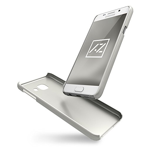 Funda Samsung Galaxy A3 2016  4 7   Azorm Color Edition Carcasa protectora rigida  Cover Antideslizante y Anti-Ara  azos - Plata  Efecto Met  lico 