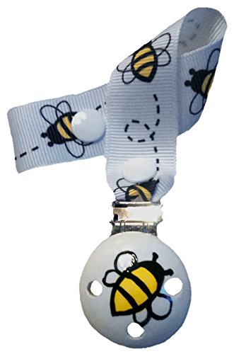 CuteToots hand-painted wooden dummy clip - buzzy bee (universal fitting)