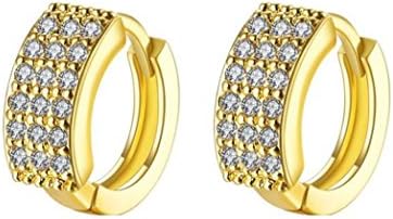 GYJIN Zircon Shiny Gold Ear Cuff Clip On Earrings For Women Trendy Clip Girl Gift Fashion Jewelry , gold , one size