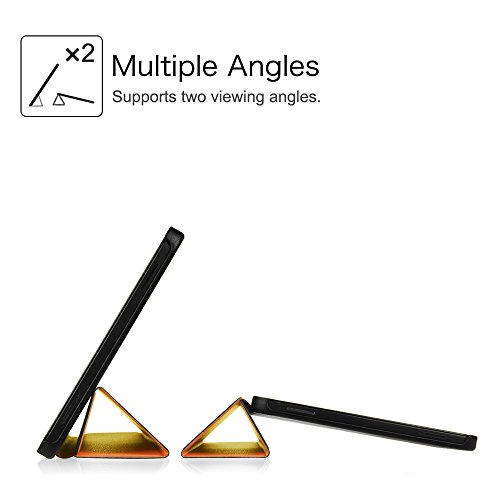 Fintie Samsung Galaxy Tab A 10.1 Hülle – Ultra Schlank Superleicht Ständer Smart Shell Case Cover Schutzhülle Etui Tasche mit Auto Schlaf / Wach Funktion für Samsung Galaxy Tab A 10,1 Zoll T580N / T585N Tablet (2016 Version), Orange - 7