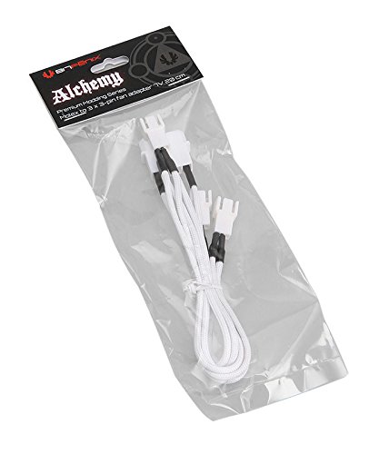 BitFenix Adapter (Molex zu 3x 3-Polig) 7V, 20 cm weiß/weiß - 2