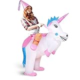 ★ NUEVO HINCHABLE DE UNICORNIO INFLABLE + SOMBRERO DE VESTIR DE LUJO + VENTILADOR + UN PAQUETE DE BATERÍAS