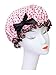 Produktbild Moolecole Mode Damen Bogenknoten Wasserdicht Doppelt Schicht Dusche Kappe Polka Punkte Baden Kappe Spa Dusche Hut Rosa