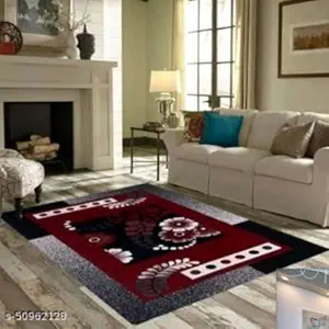 MGARTT Designer Carpet for Living Room | Office or Hall Room 5x7 feet, Maroon, Pack of 1