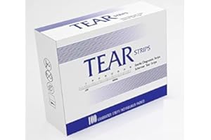 100 bandelettes lacrymales de diagnostic Schirmer | Bandes graduées | pour la mesure de la production de larmes | Emballé individuellement | par Sports World Vision