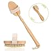 ACEVIVI Body Bath Brush - 100% Natural Bristles Therapeutic Body Dry Brush Comes with a Long Handle and Detachable Brush Heads - FREE Horse Hair Face Brush