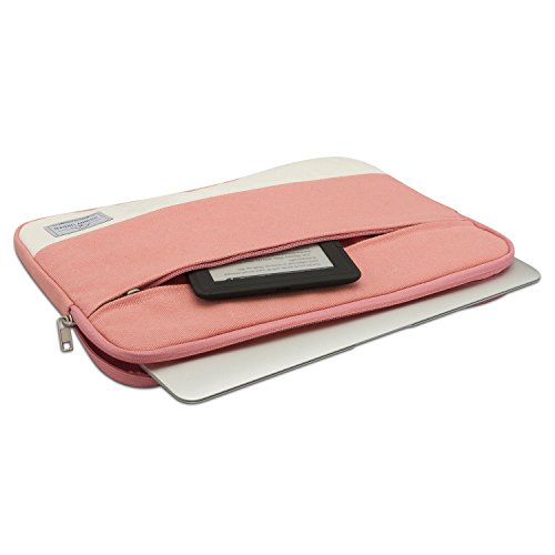 Laptophülle 13 – 13.3 Zoll Rosa – Johnny Urban Canvas Laptop Sleeve Laptoptasche Hülle für MacBook Air 13″ & Pro 13″ Surface Book uvm. – 13 / 13.3″ Notebook Tasche aus Baumwoll Canvas - 4