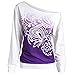 Produktbild Yesmile Damen Kapuzenpullover Schulterfrei T-Shirt Hoodie Blumen Sweatshirt Langarmshirt Lange Ärmel Top Basic Shirt Pulli Damen Streetwear Sport Pullover