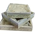 Pack Of 3 Set Gift Organizer Rectangular Baskets, Dry Fruit Gifting Box, Wedding Hamper Trays, Baby Shower Gift Packing, Color - Gold