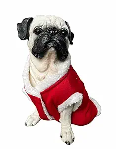 DOGTOWN Premium Warm Jacket for Christmas | Costume for Christmas Winter Warm Puppy Coats Outfit | New Year Costume for Dogs Cats Puppy| Red (L 20