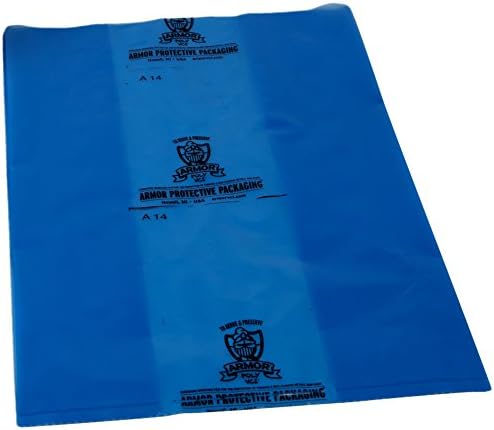 Armor Protective Packaging PVCIBAG4MB231746 VCI Poly Bag Prevents Rust, Corrosion on Ferrous and Non-Ferrous Metal, 4 Mil, 23" X 17" X 46", Blue (Pack of 100)