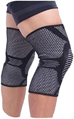 Knee Sleeves Breathable Outdoor Sports Knee Set for Dance Sports, Fitness Equipment, Sports Guard Accessories, Basketball (Black,L)