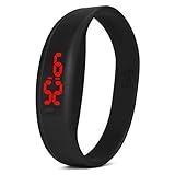 Hunpta Fashion Digital LED Sportuhr Unisex Silikon Band Armbanduhren Männer Frauen (Schwarz)