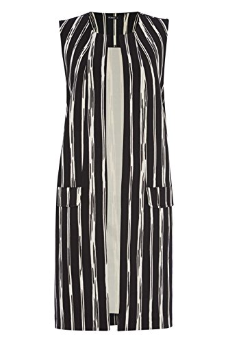 Roman Originals Women's Stripe Longline Gilet - 14