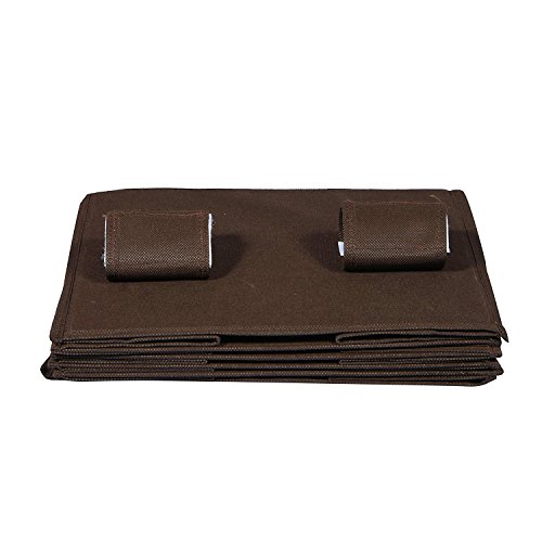 Maidmax Hänge-Aufbewahrung, 5 breite Fäher Plus 4 Seitentaschen, Heavy-Duty für Kleiderschrank Wäschesortierer, Vlies-Gewebe, faltbar – Braun(30cm x 30cm x 106cm) - 6