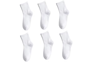 ISABELLA MOON 6 Pairs School Uniform Boys Girls Childrens Kids rich cotton plain sports ankle Socks Infant