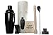 Produktbild COCKTAIL SHAKER BAR SET „Manhatten“ by MEJOO – inkl. 3 GRATIS Whisky-Steine – Cocktail-Shaker 550ml, Messbecher, Barlöffel – hochwertig, Edelstahl, rostfrei, matt schwarz – Geschenkidee