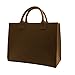 Produktbild GWELL Hochwertige Filz Stoff Shopper Bag Henkeltasche Einkaufstasche Filzkorb Kaminholztasche Tragetasche Zeitungskorb (Braun)