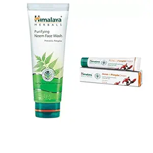 Himalaya Purifying Neem Face Wash, Acne N Pimple Cream