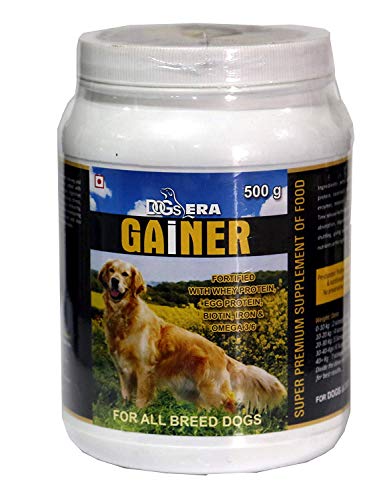 Dogsera Power Gainer Premium Egg Protein with Omega and Biotin Dog Food Supplement 500 G by Pawstively Pet Care