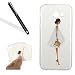 Produktbild Galaxy A3 2017 Hülle,HandyHülle für Samsung Galaxy A3 2017,Leeook Kratzfeste Scratch-Resistant Hülle TPU Case Schutzhülle Silikon Crystal Kirstall Clear Case Durchsichtig Schön Weiß Kleid Malerei Muster Transparent Weichem Silikon Schutzhülle Handy Gürtel Tasche Schutzhülle Hülle Case Cover Abdeckung Etui TPU Bumper Schale für Samsung Galaxy A3 2017 + 1 x Schwarz Eingabestift-Weiß Kleid#