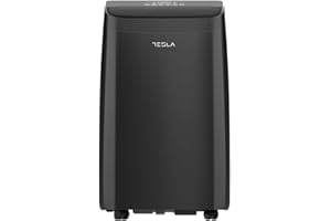 Tesla TTMYB-12CHW - Aire Acondicionado Portátil 12 000 BTU / 3,5 kW con bomba de calor, WiFi, Pantalla LED, Gas R290, Color Negro