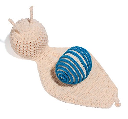 Bigood Newborn Girl Boy Crochet Clothes Baby Photograph Props Snail Beige