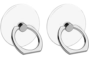 VOVIGGOL Przezroczysty uchwyt pierścieniowy na telefon, 2 szt., obracany o 360°, uchwyt na telefon komórkowy, podpórka na palec, uchwyt na telefon do iPhone'a, przezroczysty pierścień do etui na