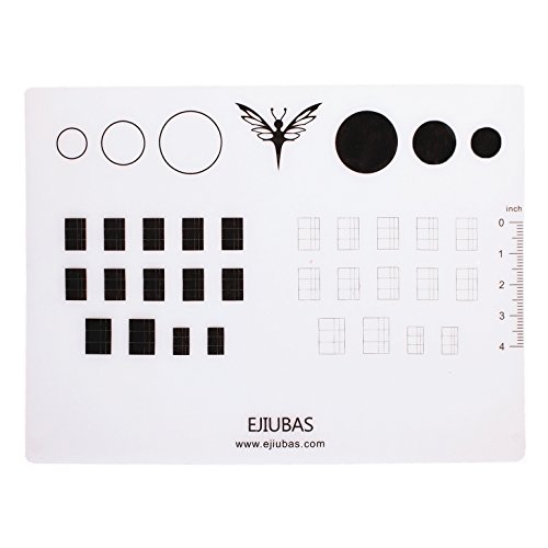 Ejiubas Silicone Rollable Nail Art Mat Manicure Workspace Sheet Easy Nail Art Tool - Pack of 1 with Handy Bag