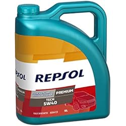 Repsol RP081J55 Premium Tech 5W-40 Aceite de Motor para Coche, 5 L