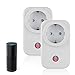 Produktbild Wifi Smart Steckdose (Kompatibel mit Alexa [Echo, Echo Dot] und Google Home), 2 Konesky Intelligente WLAN Steckdose mit App Steuerung für IOS und Android (weiß)