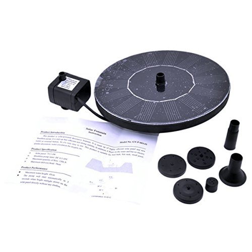 Garten Wasserpumpe,SOONHUA wasserdicht Solarbetriebene Teichpumpe Schwimm Driften Panel-Pool Pond Garden Decor (Pattern 1) - 5