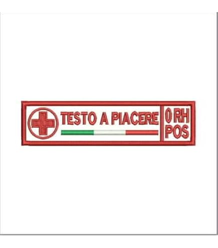 Patch CRI Croce Rossa Italiana tonda - Patch toppe e spille cri croce