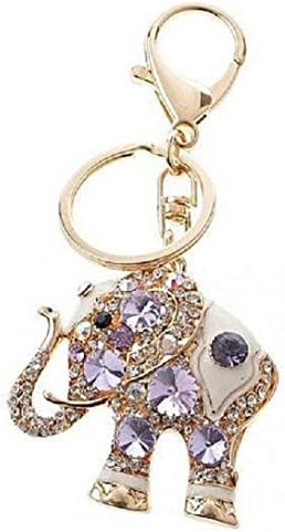 New In Organza Gift Bag Ladies Girls Gold Diamante Elephant Handbag Bag Charm Keyring Colour Diamante Rhinestone Accessorize Me
