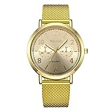 Knowin Armbanduhr Männer Uhren Unisex Edelstahl Magnetische Mesh Armband Analog Geschäfts Quarz Dünn Armbanduhr Elegante Uhr Klassisch Armbanduhr für Männer und Frauen Uhren mit Milanaise Armband