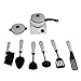 Produktbild MagiDeal 9/12/13 Stücke Kinder Küche Kochgeschirr Spielzeug Kochen Rolllenspiel Spielzeug - Weiß, 9 - teilig
