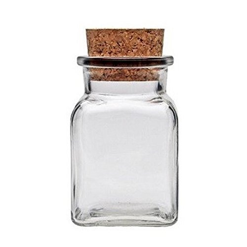 Viva Haushaltswaren – 6 Gewürzgläser 150 ml, Glasdosen mit Korkverschluss für Gewürze, Salz, Gastgeschenke, usw, inklusive einer Gewürzschaufel aus Holz - 2