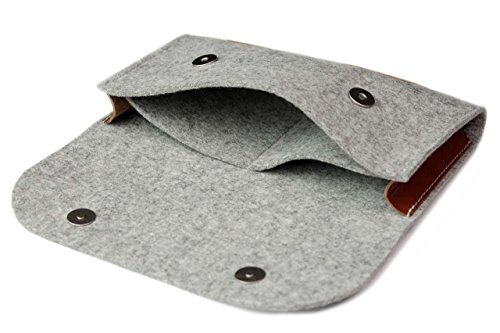 Pack   Smooch Cable Bag  Schutzh  lle f  r Ladekabel  Filz  Grau