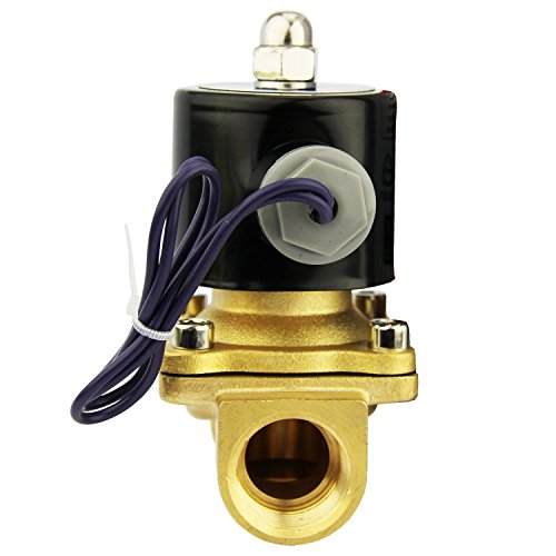 U.S. Solid 3/4” G 12 V DC Messing Magnetventil Direktgesteuert Servogesteuert für Wasser Luft Gas Öl NC Brass Solenoid Valve 0-10 Bar - 2
