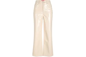 Jack & Jones Jjxx Jxkenya HW Straight-Pantalones de Piel Sintética Mujer