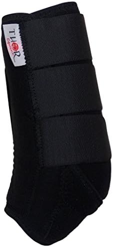 Thor Equine Horse Boots V3, Pair Or in a set of 4, Cob, Black, Black, Pack of 4