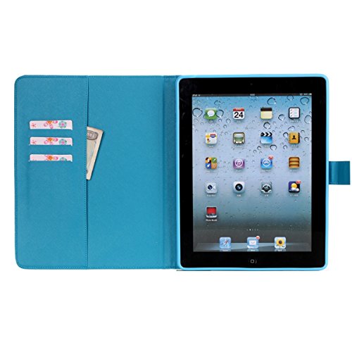 iPad Air 2 Lederhülle – Felfy Slim Full Body Cute Cartoon Sweet Candy Funny Eyes Muster PU Case Cover Etui Schutz Hülle Tasche für iPad Air 2 iPad 6 + 1x Koala Anti Stöpsel + 1x Silber Stylus - 2