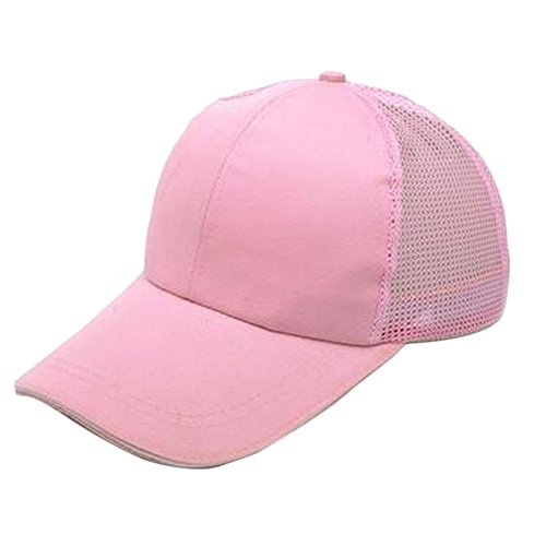 Preisvergleich Produktbild wdoit Verstellbarer Sommer atmungsaktives Mesh Casquette Kopfumfang Schirmmütze Baseball GAP Berets Unisex, rose, M