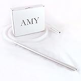 Schlauchset AMY Alu Mundstück 40cm Shisha Silikonschlauch Set (Chrom Transparent) -