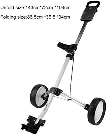 Compact Lightweight Aluminum 2 Wheels Pull Cart Golf Trolley Car Foldable Trolley Push Pull Cart Trolley