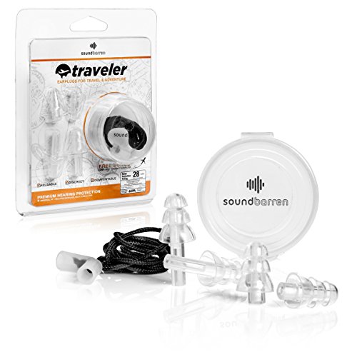 Preisvergleich Produktbild SoundBarren Traveler Ohrstöpsel / High-Fidelity Gehörschutz zum Flugzeug-Ohr Schmerzlinderung und blockieren unerwünschte mechanische Geräusche, 1 Wiederverwendbares Paar