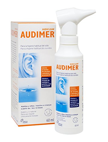 Audimer Spray - Higiene habitual del oído. Elimina exceso de cera y previene la Acumulación. Adultos y niños a partir de 6 meses - 60 ml