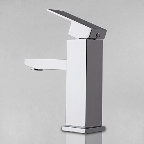 MVPower® Wasserhahn Waschtischarmatur Einhandmischer Waschbecken Bad Küche Armatur Messing verchromt massiv - 5